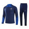 Paris Saint-Germain Quarter Zip Navy Sweat d'Entraînement 22-23 Pour Enfant